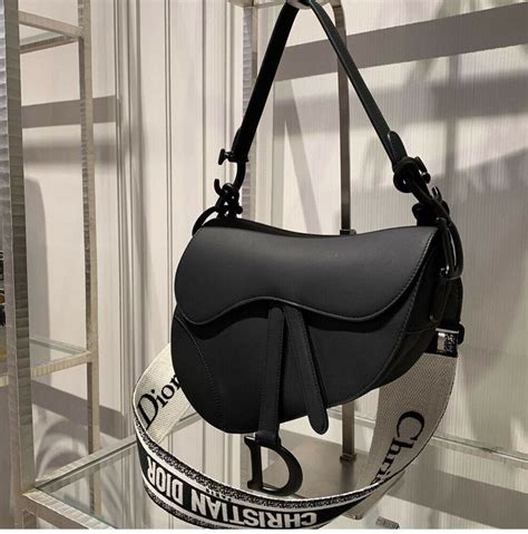 black dior saddle|christian Dior saddle bag black.